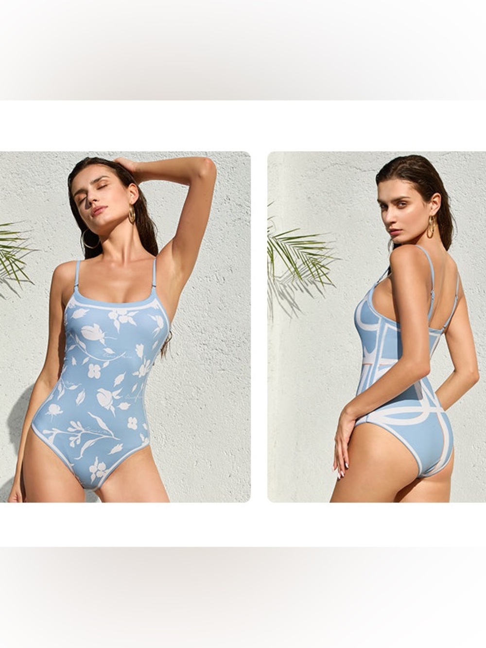 SHECURVE Reversible One Piece Swimsuit Light Blue size XL NWOT